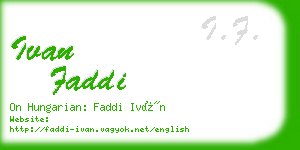 ivan faddi business card